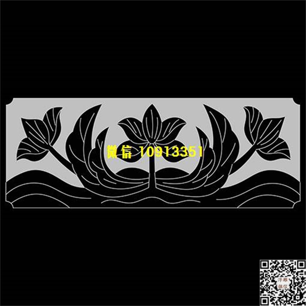 精雕图284栏板精雕图线雕图线条图单线铣底图_电脑雕刻plt文泰矢量图精雕图浮雕图